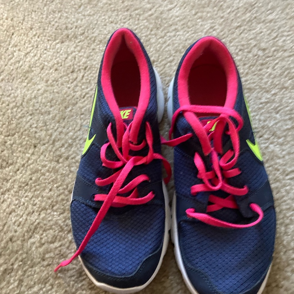 Nike Kids Blue and Pink Athletic Shoes